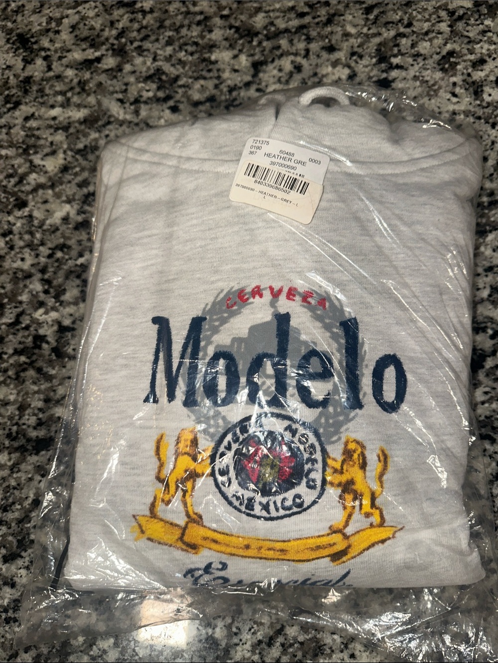 ModelCo Men’s Heather Gray Logo Pullover Hoodie